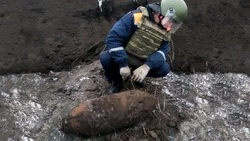 Взрывотехники обезвредили в Старооскольском округе авиабомбу времён Великой Отечественной войны