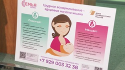 Белгородский перинатальный центр получил информационные стенды о грудном вскармливании