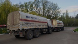 Очередная колонна с гуманитарным грузом прибыла из Московской области в Белгород