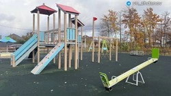 Владимир Жданов сообщил об открытии детской площадки в селе Лапыгино