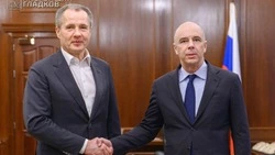 Вячеслав Гладков встретился с министром финансов РФ Антоном Силуановым